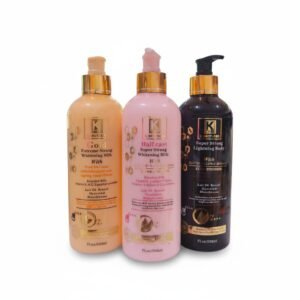 K. Brothers 500ml Body Milk – Three Formulas — skincare available at Kendera Skincare & Cosmetics, Enugu