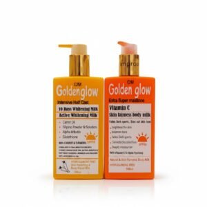 Golden Glow exfoliating shower gel — skincare available at Kendera Skincare & Cosmetics, Enugu