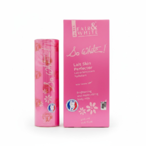 Fair & White So White Lait Skin Perfector — 500ml — skincare available at Kendera Skincare & Cosmetics, Enugu