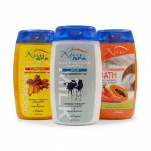 Kuu Spa Salt Scrub Bath Collection — 450ml — skincare available at Kendera Skincare & Cosmetics, Enugu