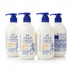 Hatomugi UV Milky Gel SPF 50+ PA++++ — 250ml — skincare available at Kendera Skincare & Cosmetics, Enugu