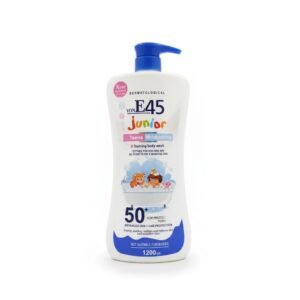 von E45 Junior Teens Moisturizing & Foaming Body Wash SPF 50+ — 1200ml — skincare available at Kendera Skincare & Cosmetics, Enugu