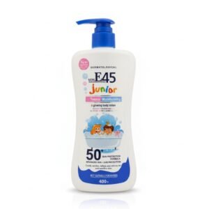 von E45 Junior Teens Glowing Body Lotion SPF 50+ — 400ml — skincare available at Kendera Skincare & Cosmetics, Enugu