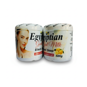 Egyptian Goat Milk Black Soap with Lemon Oil — 500g — soap available at Kendera Skincare & Cosmetics, Enugu