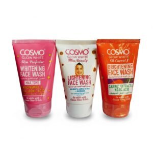Cosmo Glow White Lightening Face Wash Collection — skincare available at Kendera Skincare & Cosmetics, Enugu