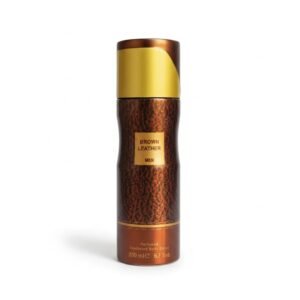 Brown Leather Men Perfumed Deodorant Body Spray – 200ml — fragrance available at Kendera Skincare & Cosmetics, Enugu