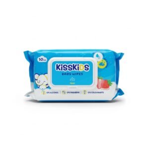 Kisskids Baby Wipes – 10 Pieces — baby care available at Kendera Skincare & Cosmetics, Enugu