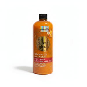 The Purest Glow Vitamin C & Collagen Whitening Scrub Shower Gel – 1000ml — skincare available at Kendera Skincare & Cosmetics, Enugu