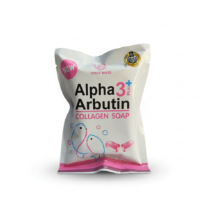 Venut White Alpha Arbutin 3+ Collagen Soap — 80g — soap available at Kendera Skincare & Cosmetics, Enugu
