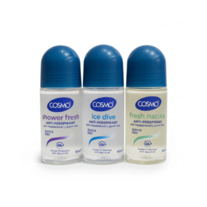 Cosmo Quick Dry Anti-Perspirant Roll-On Collection — 60ml — personal care available at Kendera Skincare & Cosmetics, Enugu