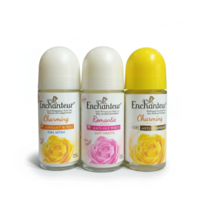Enchanteur Roll-On Collection — 50ml — personal care available at Kendera Skincare & Cosmetics, Enugu