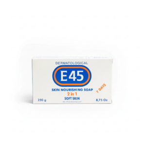 E45 Skin Nourishing Soap 2-in-1 Soft Skin — 250g — soap available at Kendera Skincare & Cosmetics, Enugu